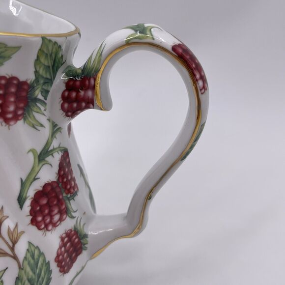 Raspberry Chintz Pitcher A Special Place 2003 Swirl White Porcelain Chintzware - Picture 7 of 11